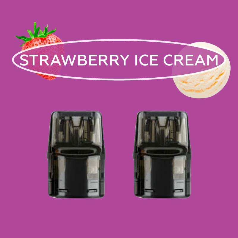 VAAL 500C Cartridge Strawberry Ice Cream (2 stk.)