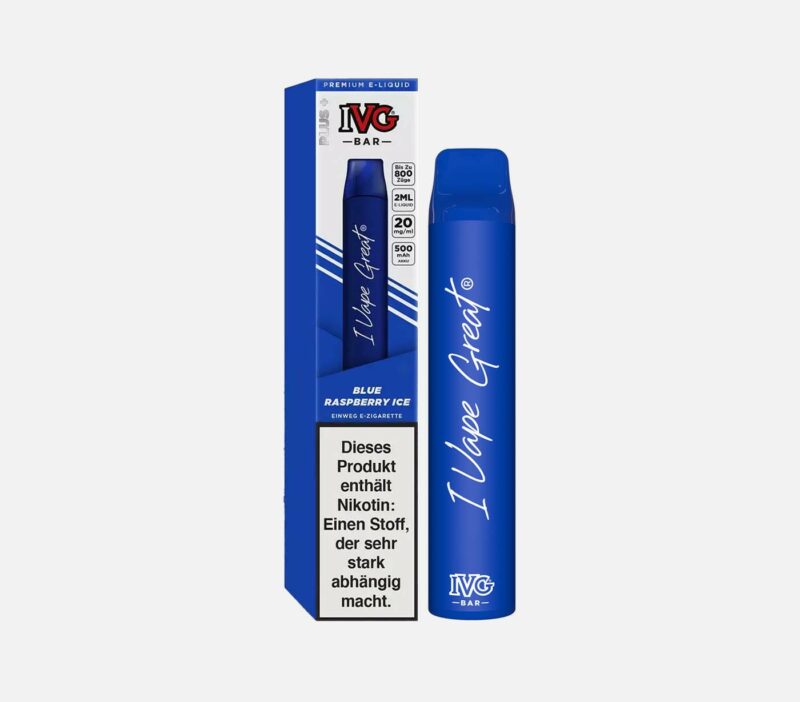 IVG Bar Plus BLUE RASPBERRY ICE Vape 20 mg/ml Nikotin 800 Züge