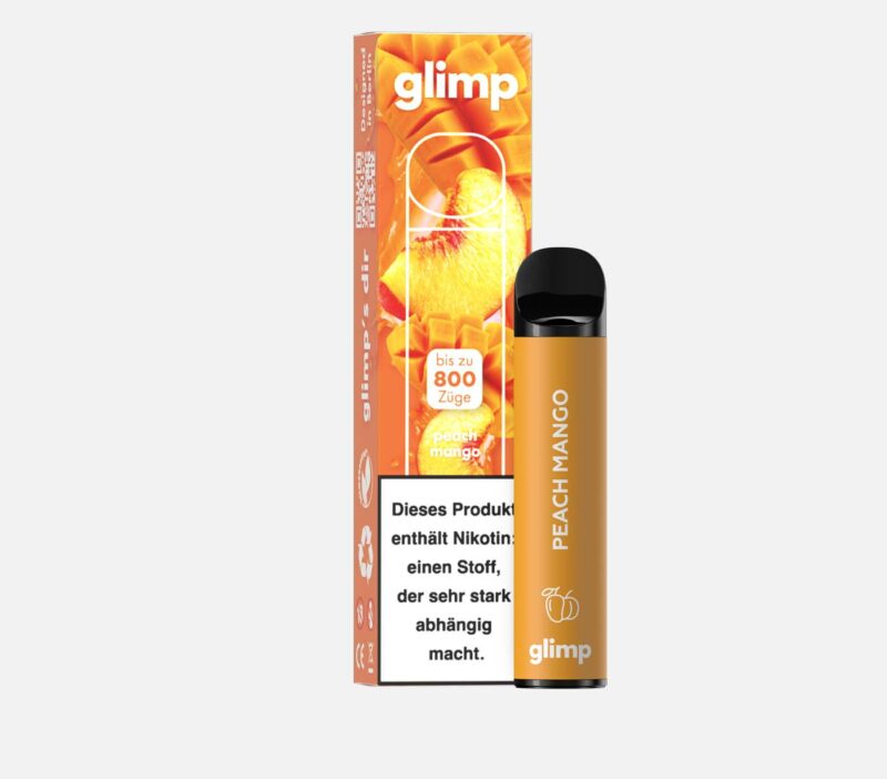 Glimp 800 PEACH MANGO Vape 17 mg/ml Nikotin 800 Züge