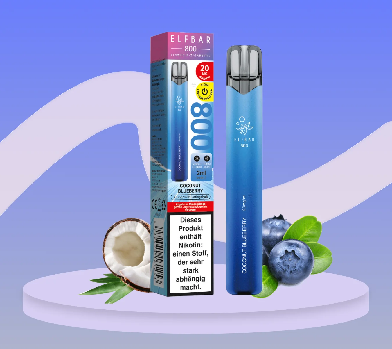 elfbar 800 coconut blueberry Elfbar 800 Vape - Coconut Blueberry günstig kaufen