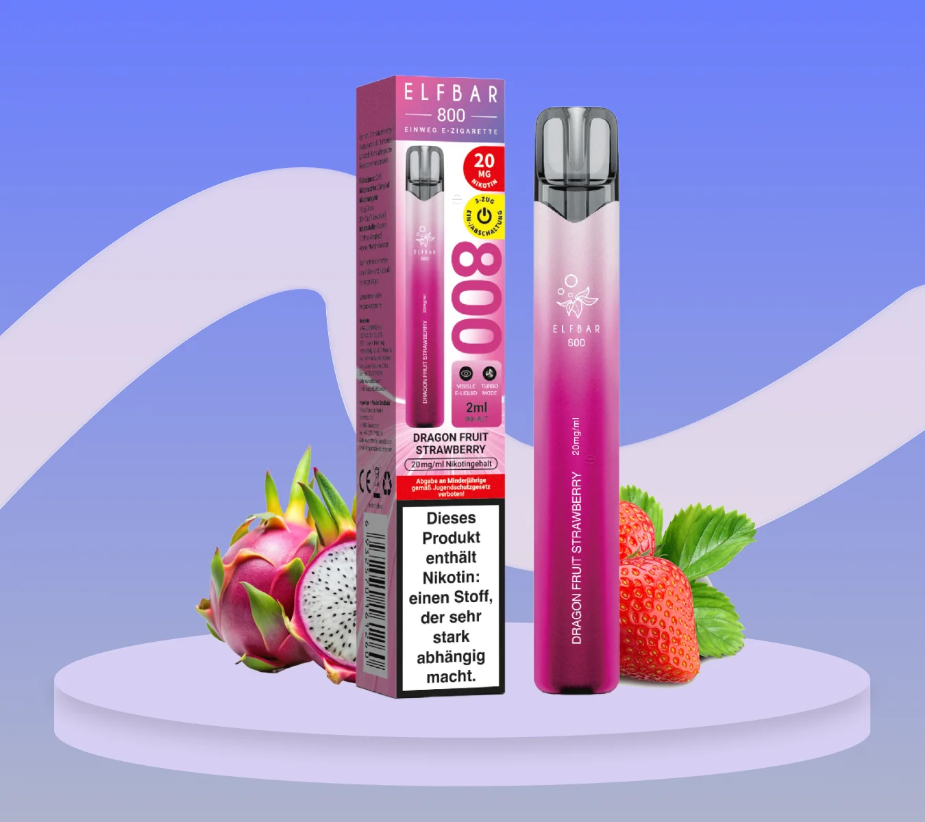 elfbar 800 dragon fruit strawberry Ihre Elfbar geht nicht ? main image 1