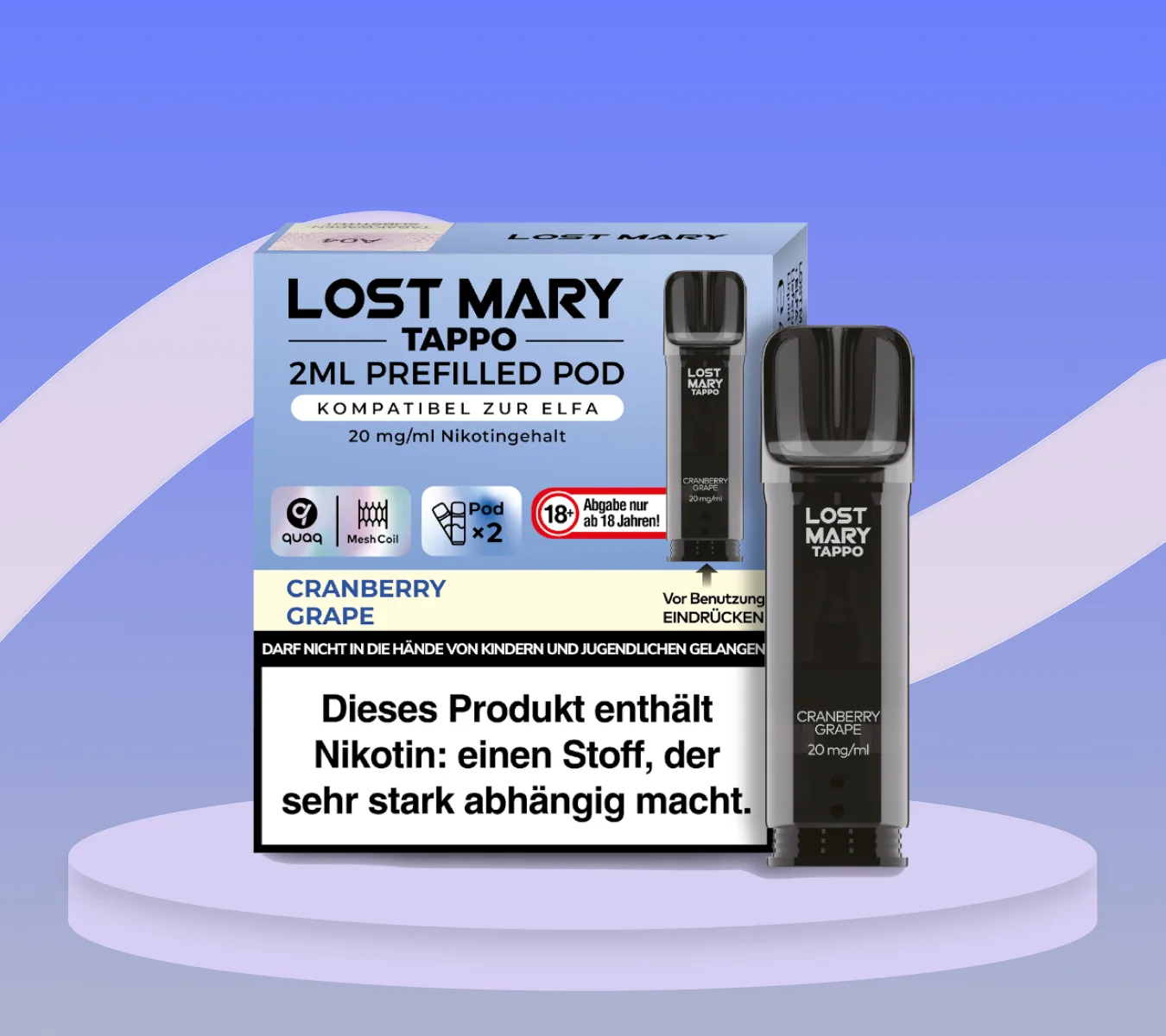 elfbar elfa master akku Lost Mary Tappo Pro Grape 20mg Pods | Intense Flavor main image 0