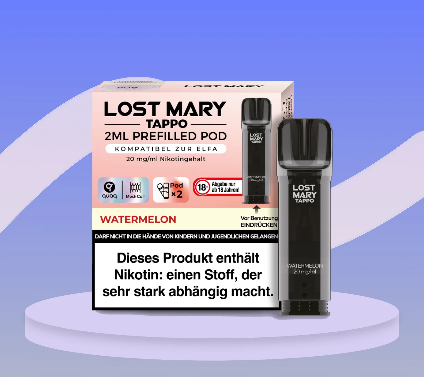 elfbar elfa master akku Lost Mary Tappo - Pod Kit - Akku 750 mAh - Blue Green - E-Zigarette